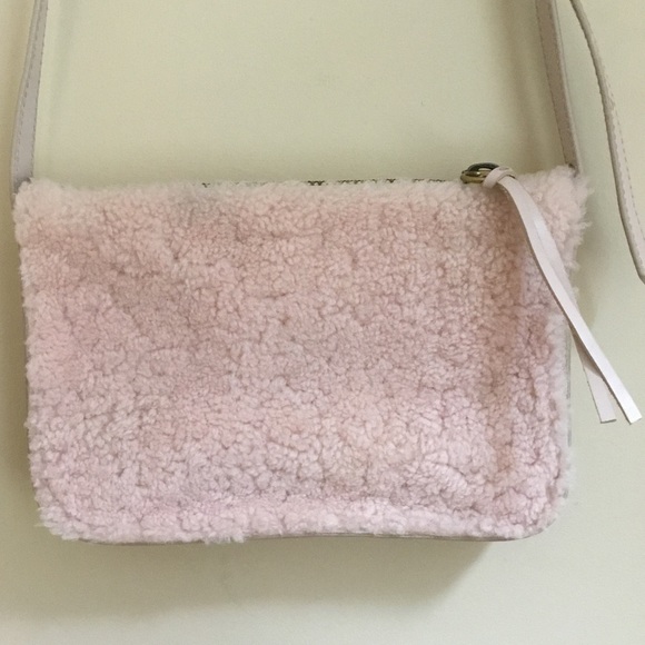Madewell Avalon Pink Shearling Crossbody Bag - Picture 5 of 12